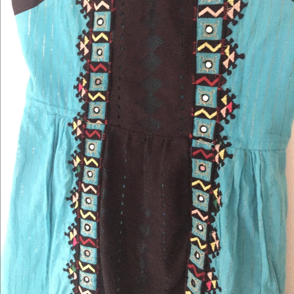 Free People | Water Lily Teal & Black Dress 4 - Picture 5 of 6